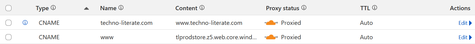Cloudflare proxy settings